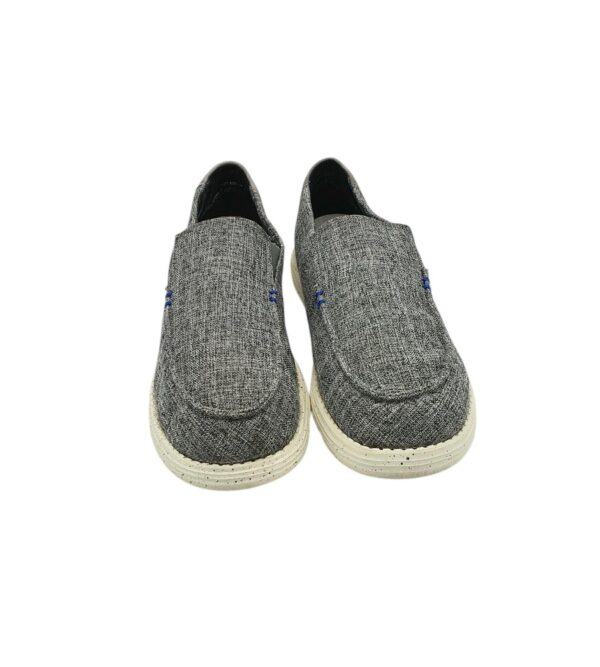Mocasini barbati Venice 44, material textil, gri - imagine 3