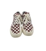 Tenisi dama Vans 38, material textil, alb maro - imagine 3