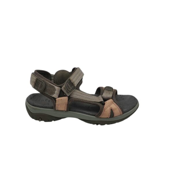 Sandale dama Legero 38, piele, material textil, gri roz - imagine 1