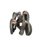 Sandale dama Legero 38, piele, material textil, gri roz - imagine 4