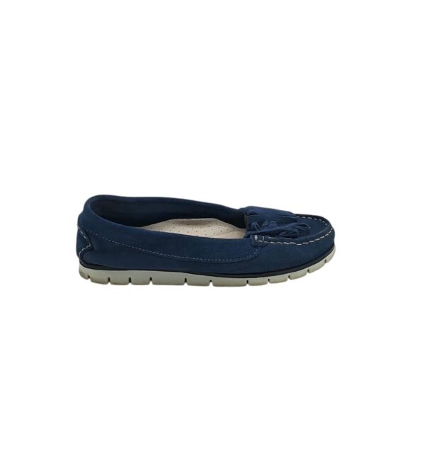 Mocasini dama 5th Avenue 36, piele intoarsa , bleumarin - imagine 1