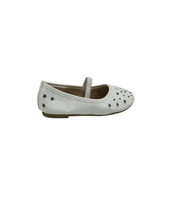 Balerini copii Primark 27, imitatie de piele, alb - imagine 1