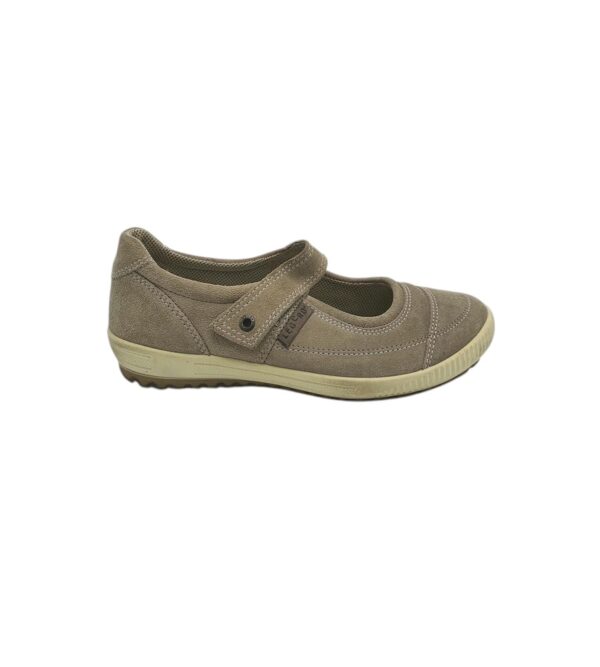Balerini dama Legero 41, piele intoarsa, gri - imagine 1