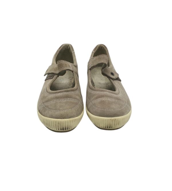 Balerini dama Legero 41, piele intoarsa, gri - imagine 3