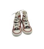 Tenisi copii Converse 29, material textil, alb rosu - imagine 3