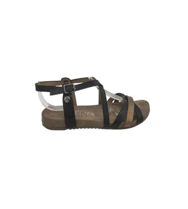 Sandale dama S' Oliver 36, imitatie de piele, negru - imagine 1