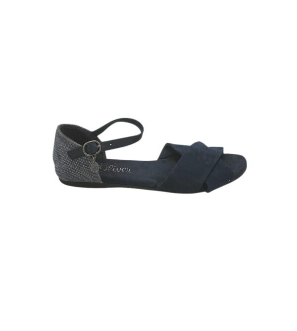 Sandale dama S’ Oliver 39, material textil, negru - imagine 1