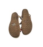 Sandale dama Pavers 39, material textil, imitatie de piele, auriu - imagine 5