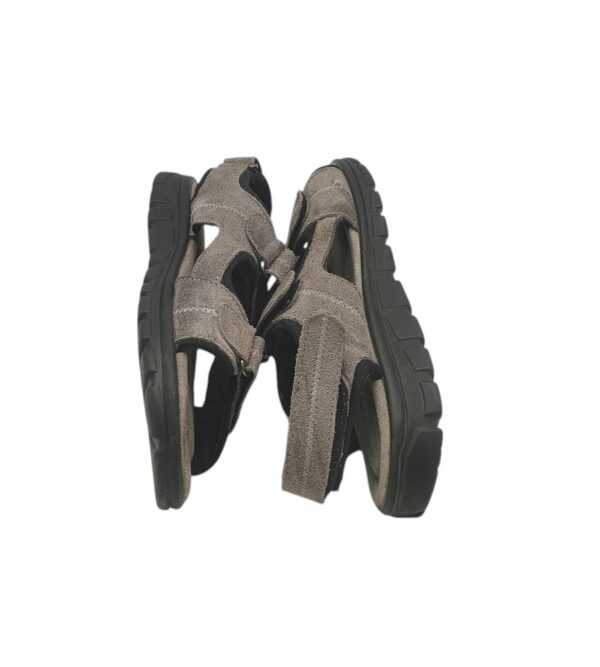 Sandale dama Crane 38, piele intoarsa , gri - imagine 4