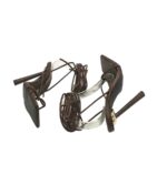 Sandale dama Public Desire 37, imitatie de piele, maro - imagine 4