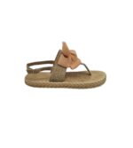 Sandale dama 38, material textil, crem