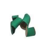 Saboti dama H&M 36, material textil, verde - imagine 4
