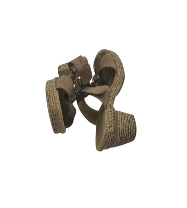 Saboti dama Rieker 39, imitatie de piele, bej - imagine 4