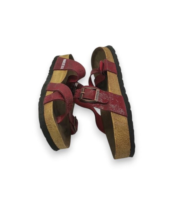 Saboti dama 37, imitatie de piele, rosu - imagine 4