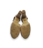 Sandale dama Kaila 39, material textil, nude - imagine 5