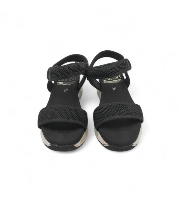 Sandale dama Tom Tailor 42, material textil, negru - imagine 3