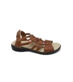 Sandale dama 40, imitatie de piele, maro