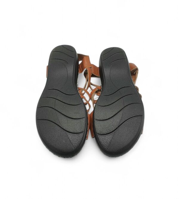 Sandale dama 40, imitatie de piele, maro - imagine 5