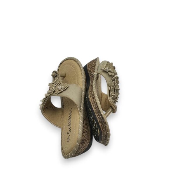 Saboti dama Softlites 38, imitatie de piele, bej - imagine 4