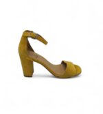 Sandale dama 39, material textil, galben