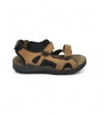 Sandale barbati Crivit 41, imitatie de piele, maro negru