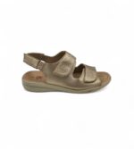 Sandale dama 39, imitatie de piele, auriu