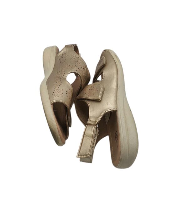 Sandale dama 39, imitatie de piele, auriu - imagine 4