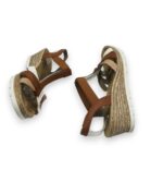 Sandale dama Rieker 41, imitatie de piele, maro - imagine 4