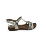 Sandale dama Porronet 38, piele, alb gri