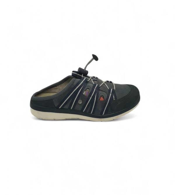 Saboti dama Footflexx 37, material textil, imitatie de piele, negru - imagine 1