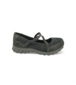 Espadrile dama Skechers 38, material textil, piele intoarsa, gri