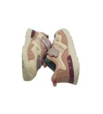Adidasi copii 31, imitatie de piele, material textil, alb maro - imagine 4