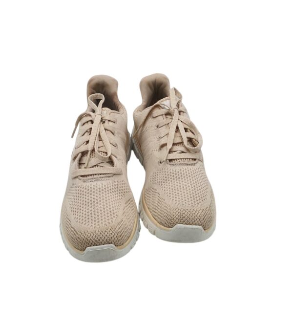 Adidasi dama Skechers 39, material textil, bej - imagine 3