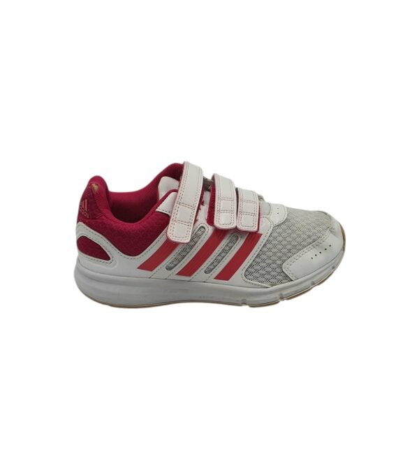 Adidasi copii Adidas 35, material textil, imitatie de piele, alb rosu - imagine 1