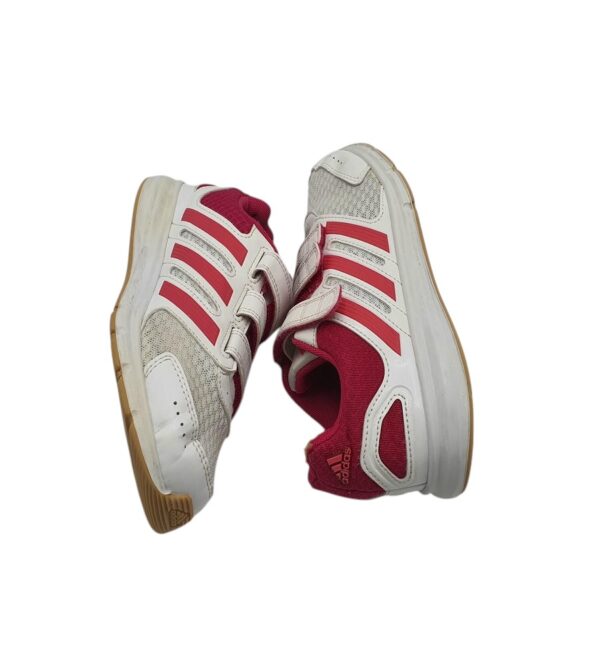 Adidasi copii Adidas 35, material textil, imitatie de piele, alb rosu - imagine 4