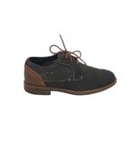 Pantofi barbati Venice 41, imitatie de piele, material textil, negru maro