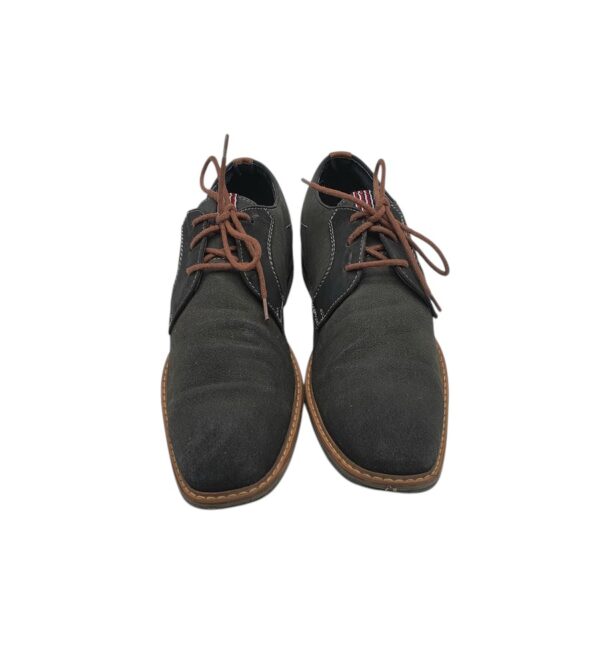 Pantofi barbati Venice 41, imitatie de piele, material textil, negru maro - imagine 3