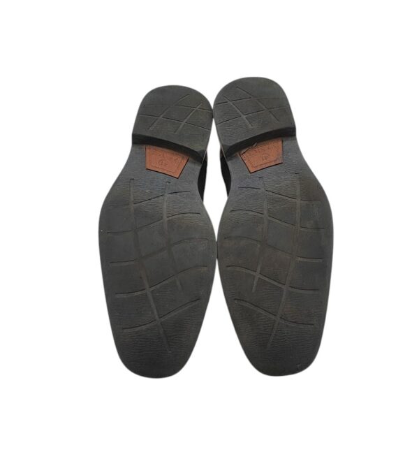 Pantofi barbati Venice 41, imitatie de piele, material textil, negru maro - imagine 5