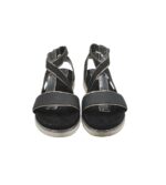 Sandale dama Catwalk 38, imitatie de piele, negru - imagine 3