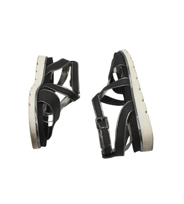 Sandale dama Catwalk 38, imitatie de piele, negru - imagine 4