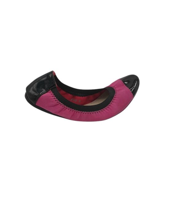 Balerini dama Juliet 39, material textil, roz negru - imagine 1