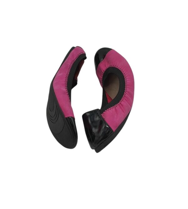 Balerini dama Juliet 39, material textil, roz negru - imagine 4