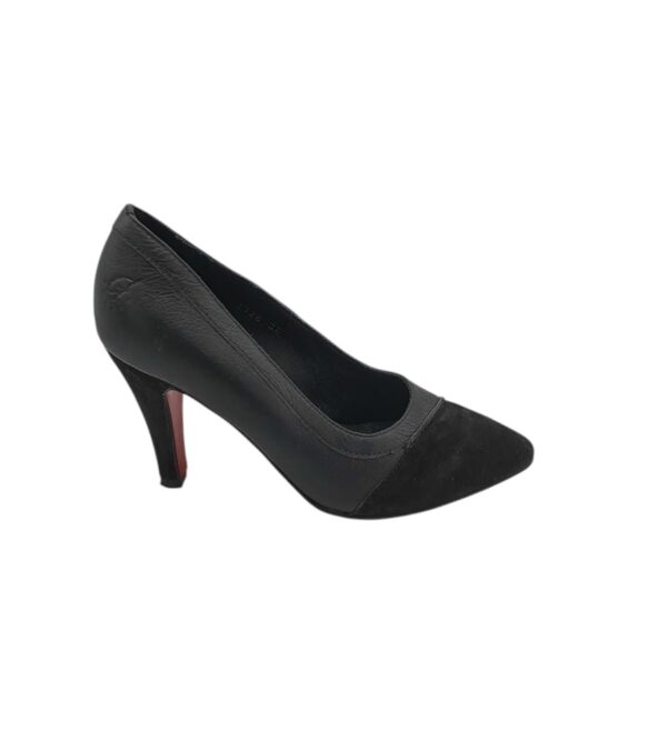 Pantofi dama Glecer 36, piele, negru - imagine 1