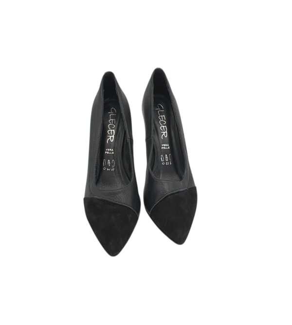 Pantofi dama Glecer 36, piele, negru - imagine 3