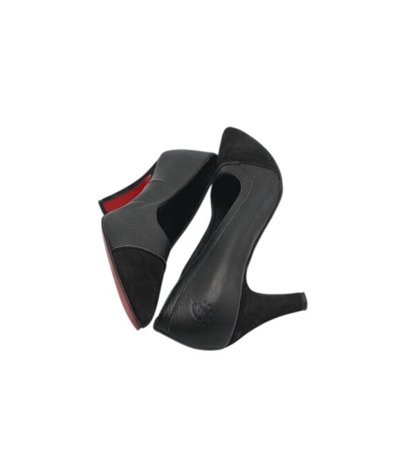 Pantofi dama Glecer 36, piele, negru - imagine 4