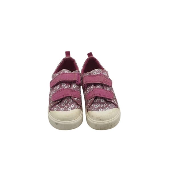 Tenisi copii Clarks 27, material textil, roz alb - imagine 3