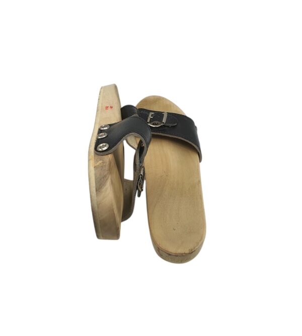 Saboti dama 42, piele, negru - imagine 4