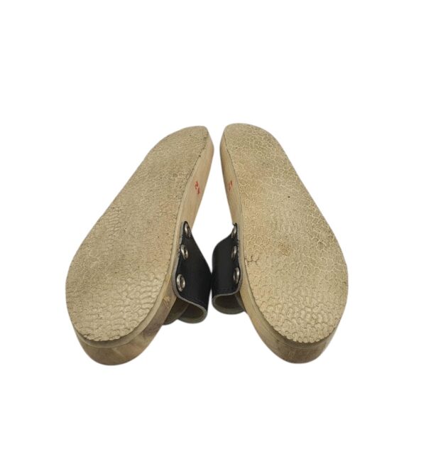 Saboti dama 42, piele, negru - imagine 5