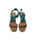 Sandale dama Steve Madden 38, piele, material textil, albastru maro - imagine 3