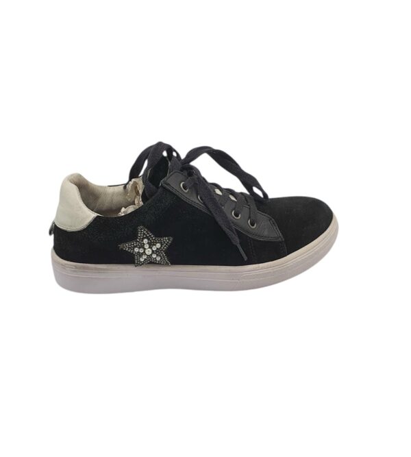 Tenisi dama Zebra 40, piele intoarsa, negru - imagine 1